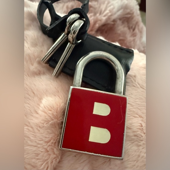 Bally Accessories - Bally Red and Silver Lock and Key